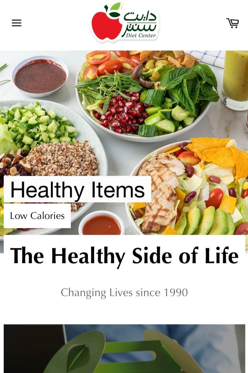 screenshot from the diet center Lebanon website project